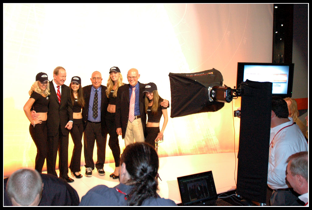 Teh Oceanettes with Ben Stein, James Carville and Pat Buchanan at the 2012 NASCC show