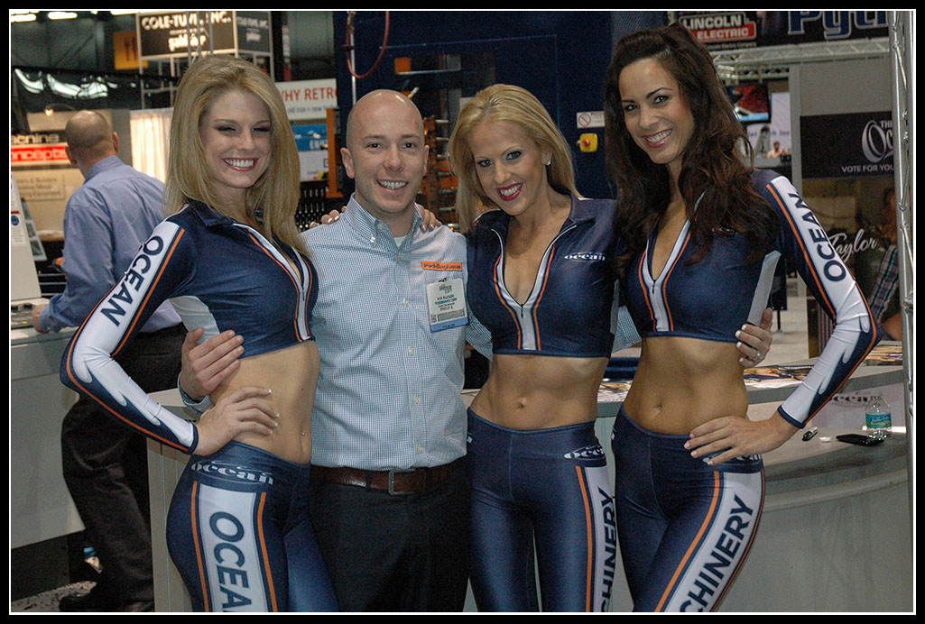 Nick Hajewski, Marketing Manager for Peddinghaus, with the world famous Oceanettes