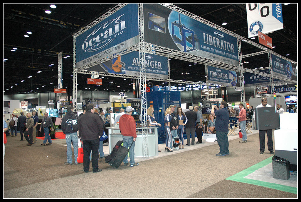 Ocean Machinery's extensive booth captured the attention of fabricators each and every day!