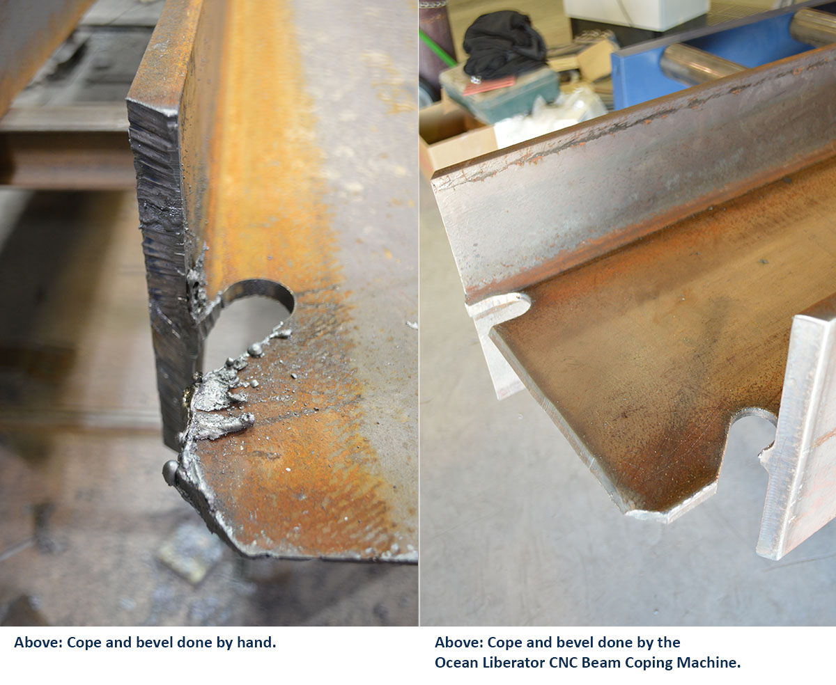 CNC beam Coping vs manual coping